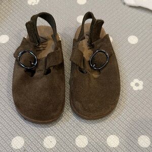 Zara Dark Brown Kids Sandals with Buckle